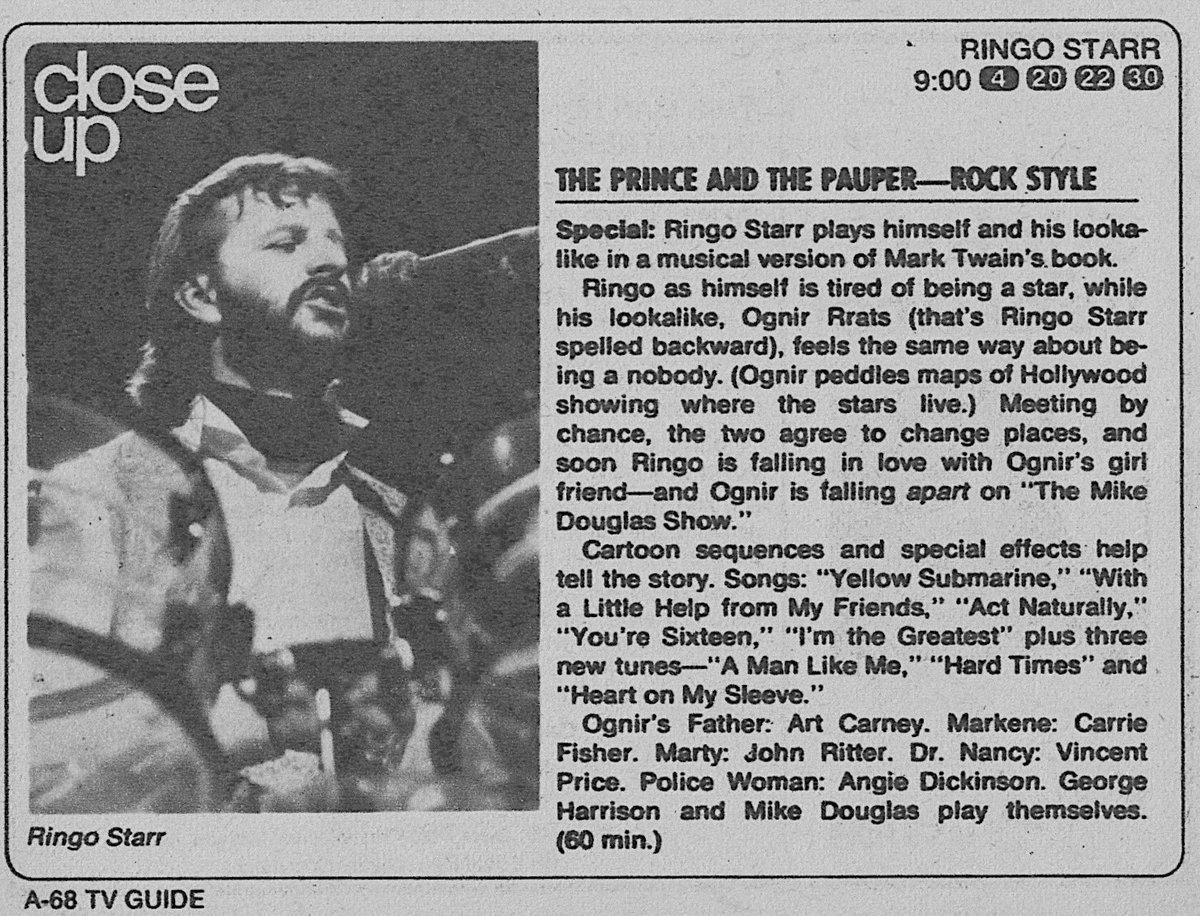 1978 (Apr 26) - 'Ringo' TV Special Airs on NBC