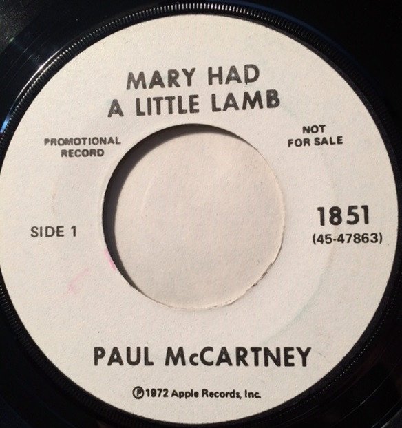 1972 (May 29) - Paul Releases 'Mary Had A Little Lamb'