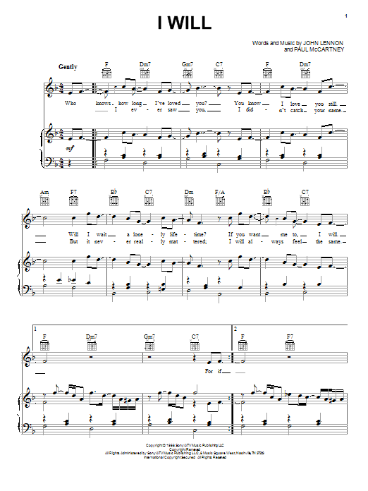 1968 (Sep 16) - Beatles Record 'I Will'